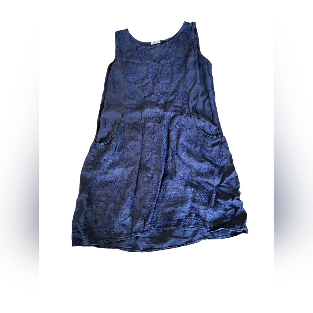 Blue Linen Dress